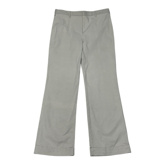 MaxMara Beige Straight Leg Cuffed Stretch Casual Pants Size 8 - Picture 1 of 9
